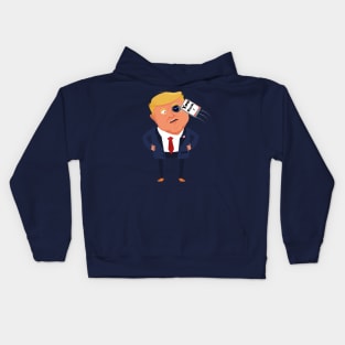 Cell phone thrown on trump Kids Hoodie